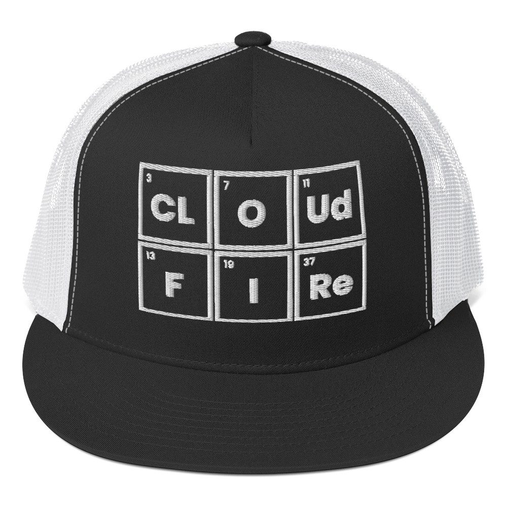 CLOUD AND FIRE Logo Trucker Cap