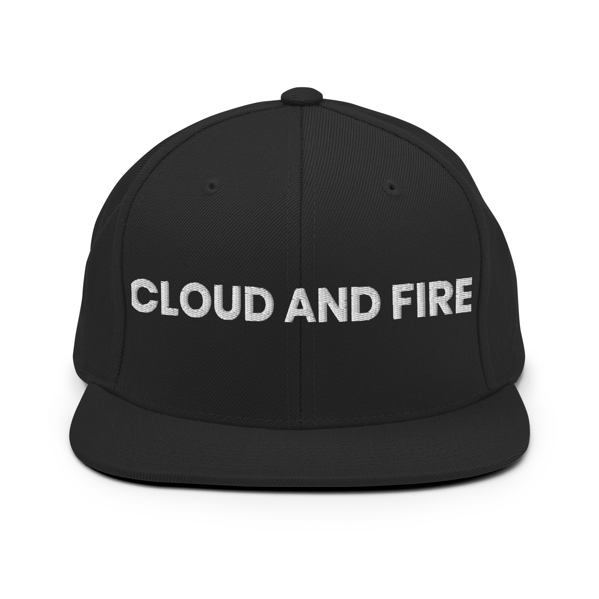 CLOUD AND FIRE Typeface Snapback Hat