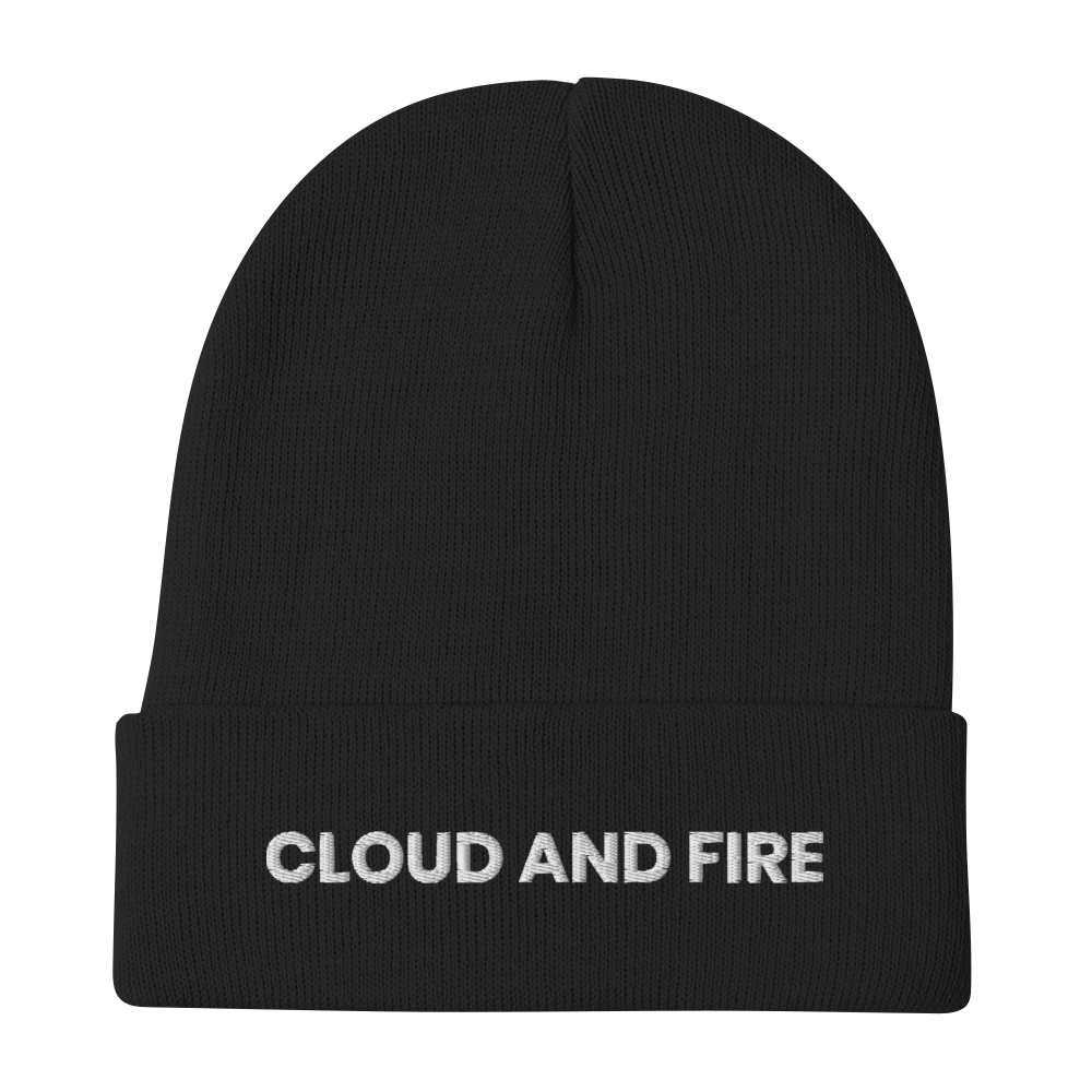 CLOUD AND FIRE Typeface Embroidered Beanie