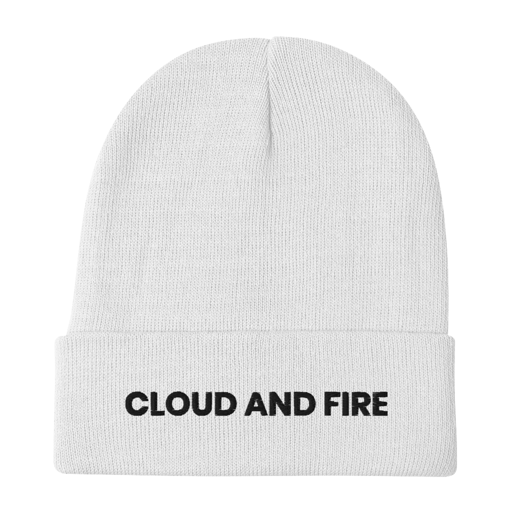 CLOUD AND FIRE Typeface Embroidered Beanie