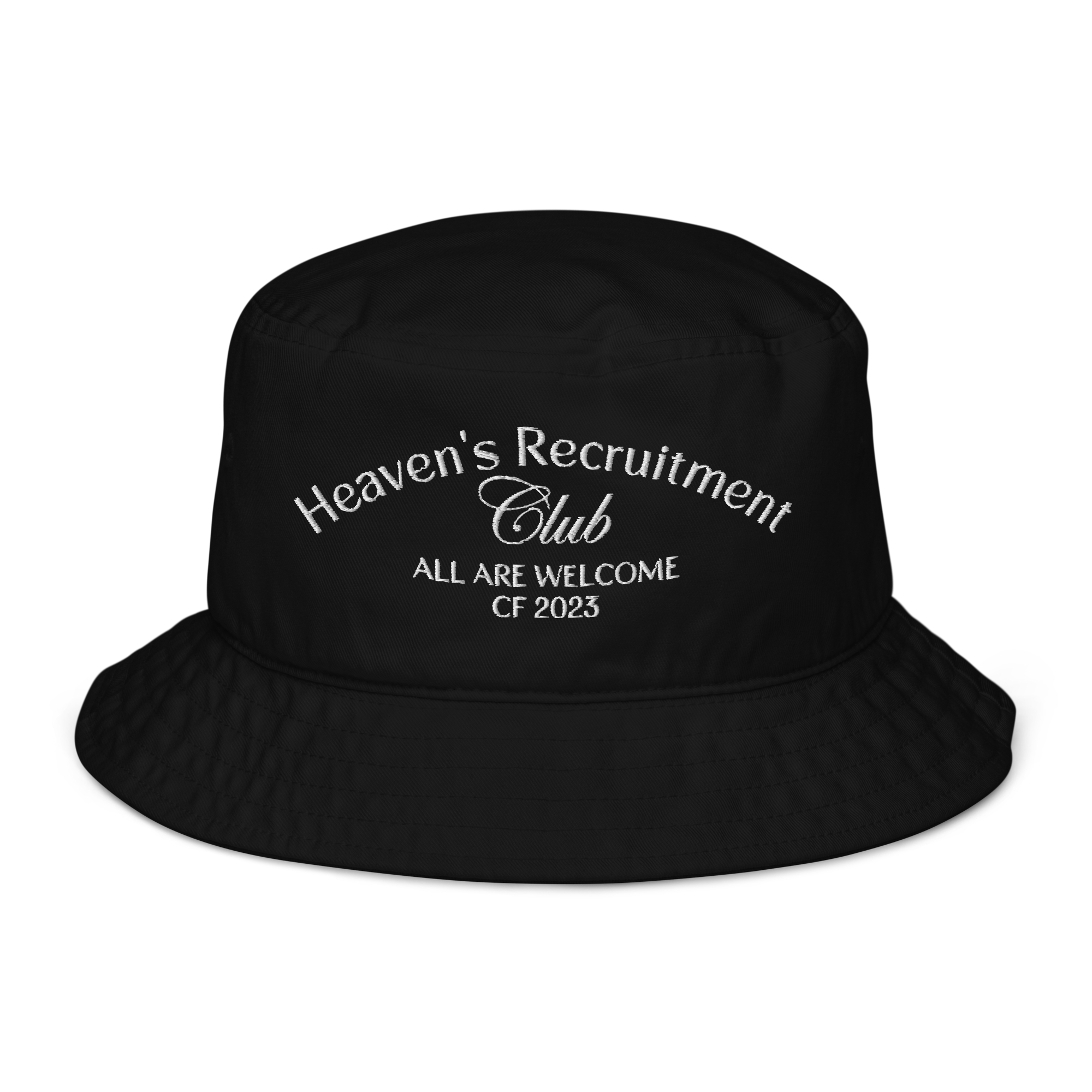 Heaven's Recruitment Club Organic Bucket Hat