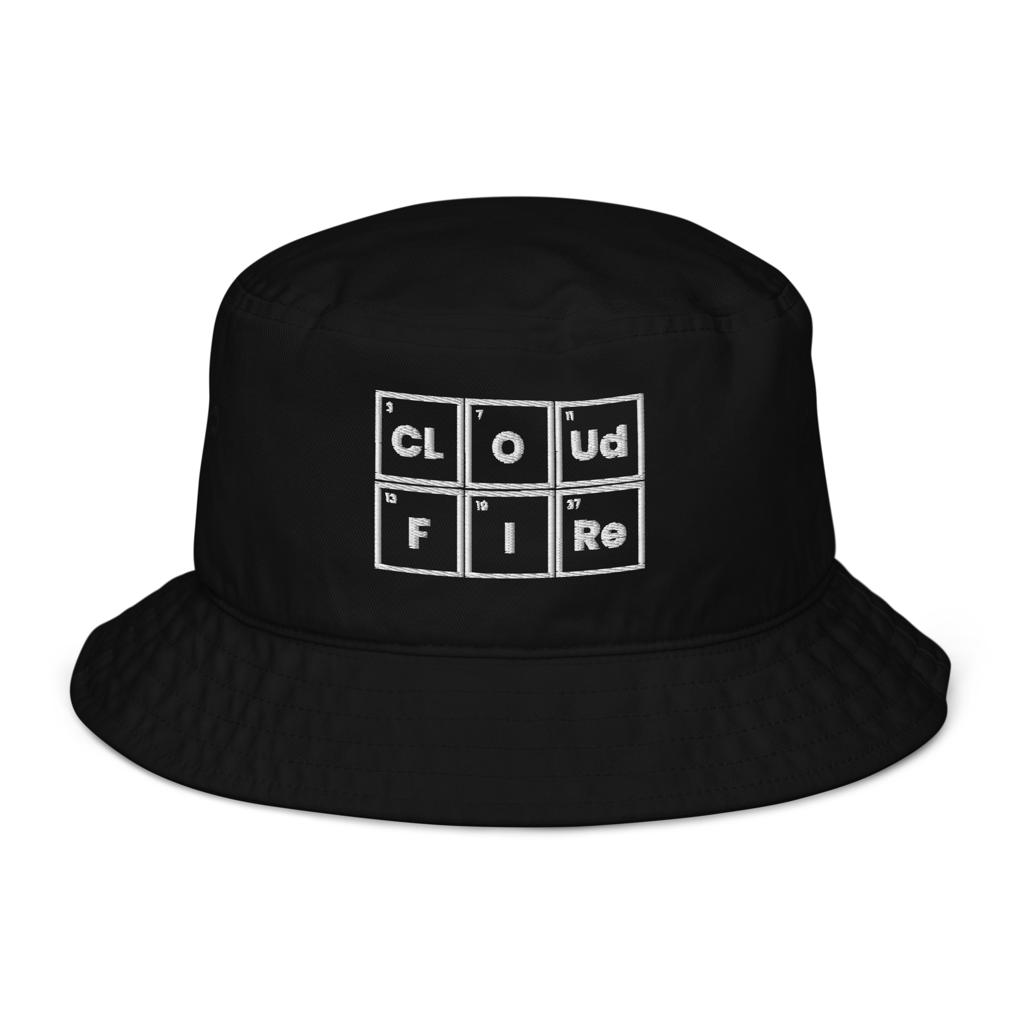 CLOUD AND FIRE Logo Organic Bucket Hat