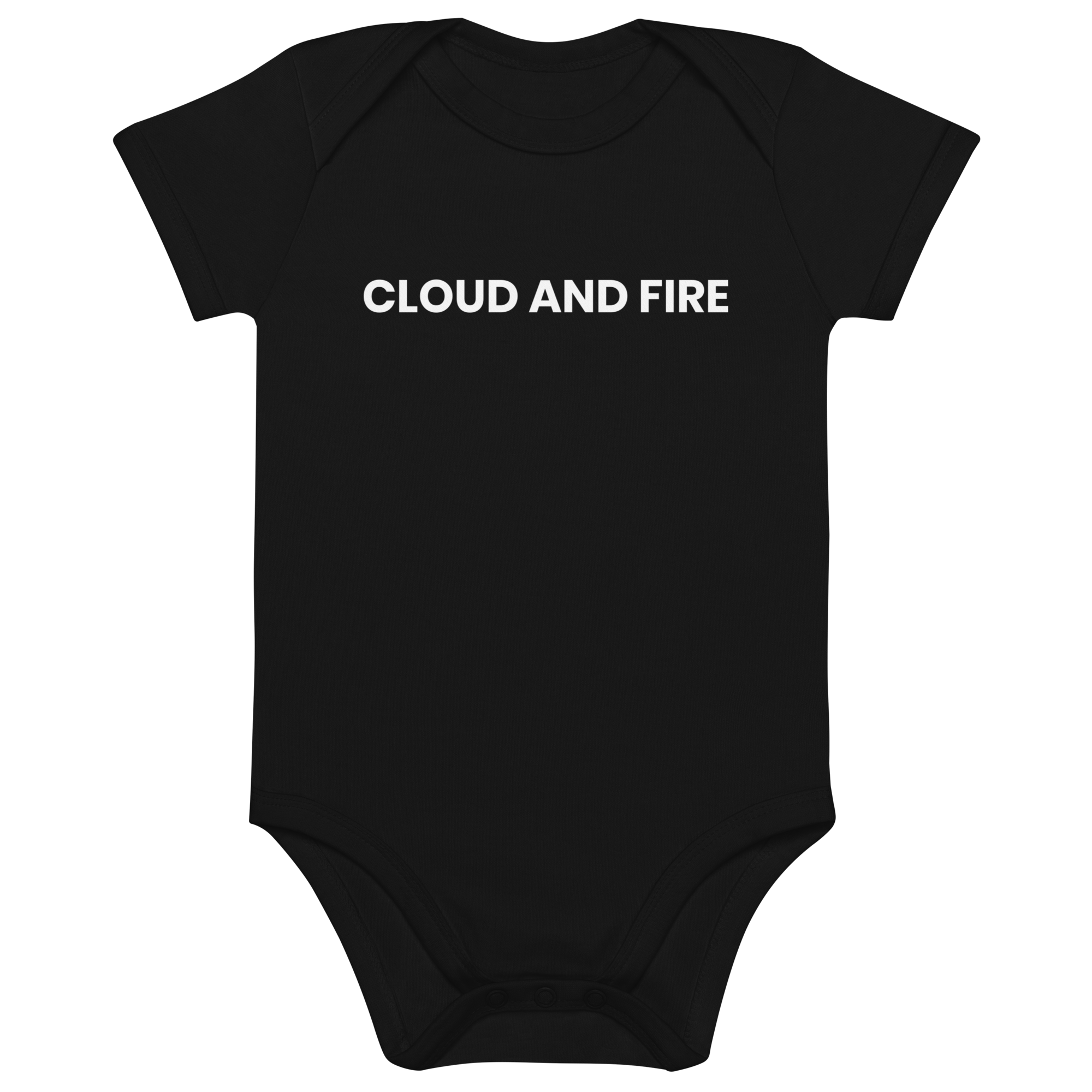 CLOUD AND FIRE Typeface - Organic Cotton Baby Bodysuit