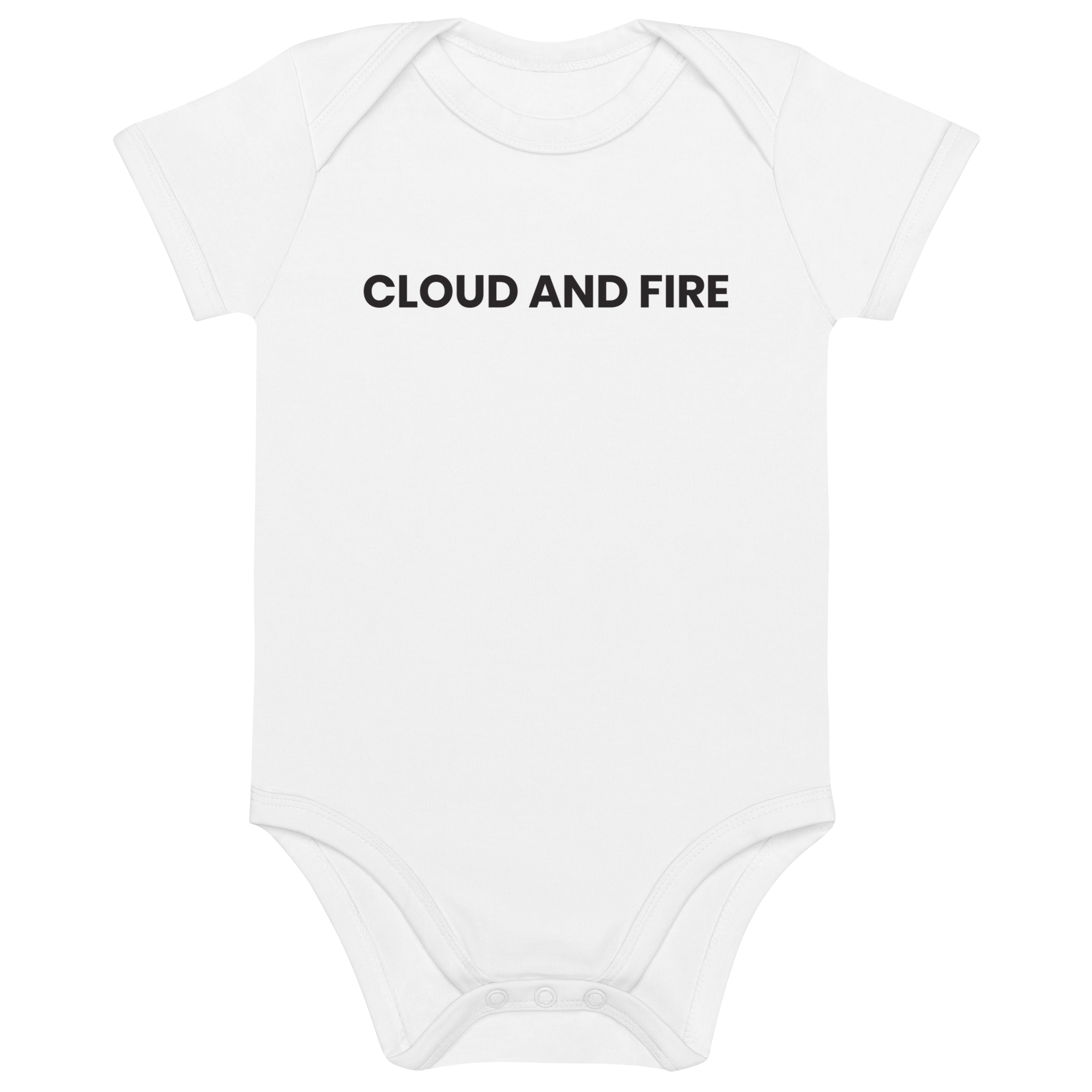 CLOUD AND FIRE Typeface - Organic Cotton Baby Bodysuit