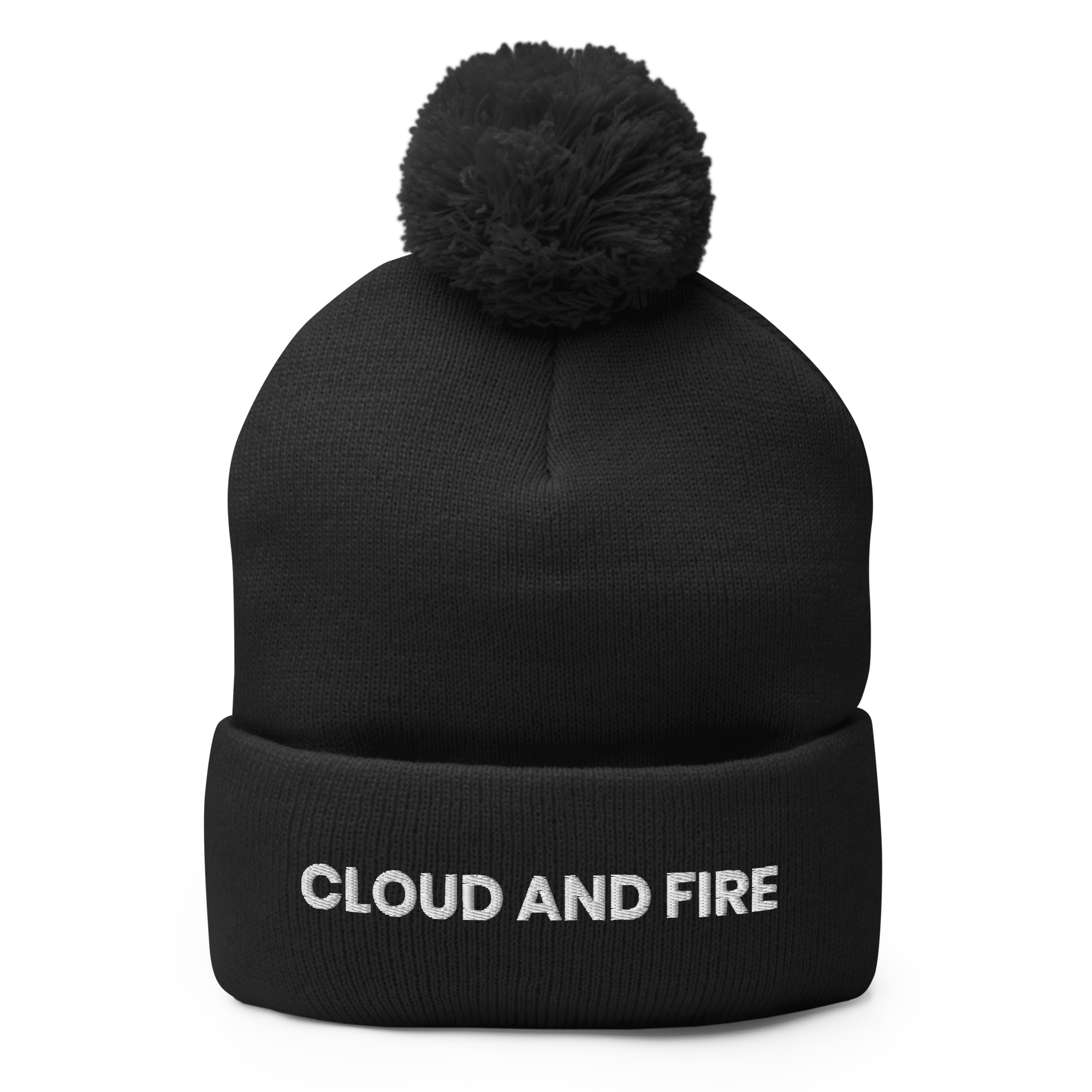 CLOUD AND FIRE Typeface Pom-Pom Beanie