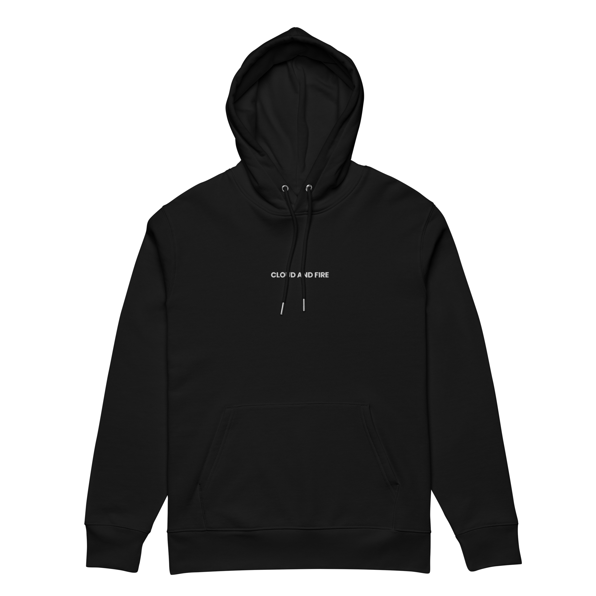 CLOUD AND FIRE Typeface (embroidered) - Unisex Essential Eco Hoodie