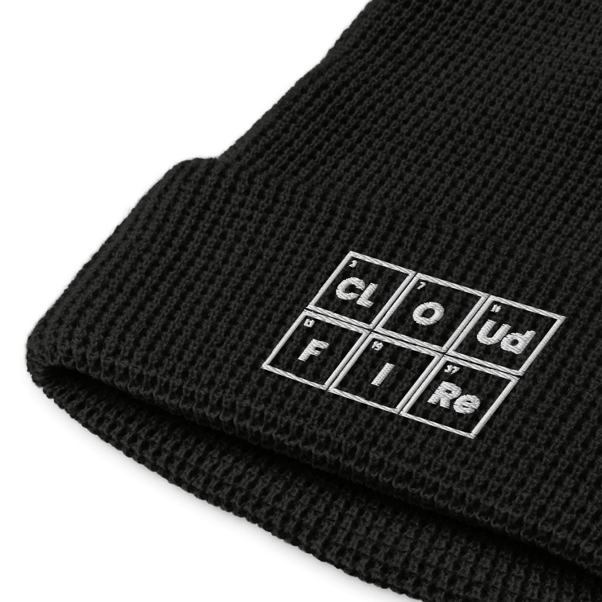 CLOUD AND FIRE Logo Waffle Beanie