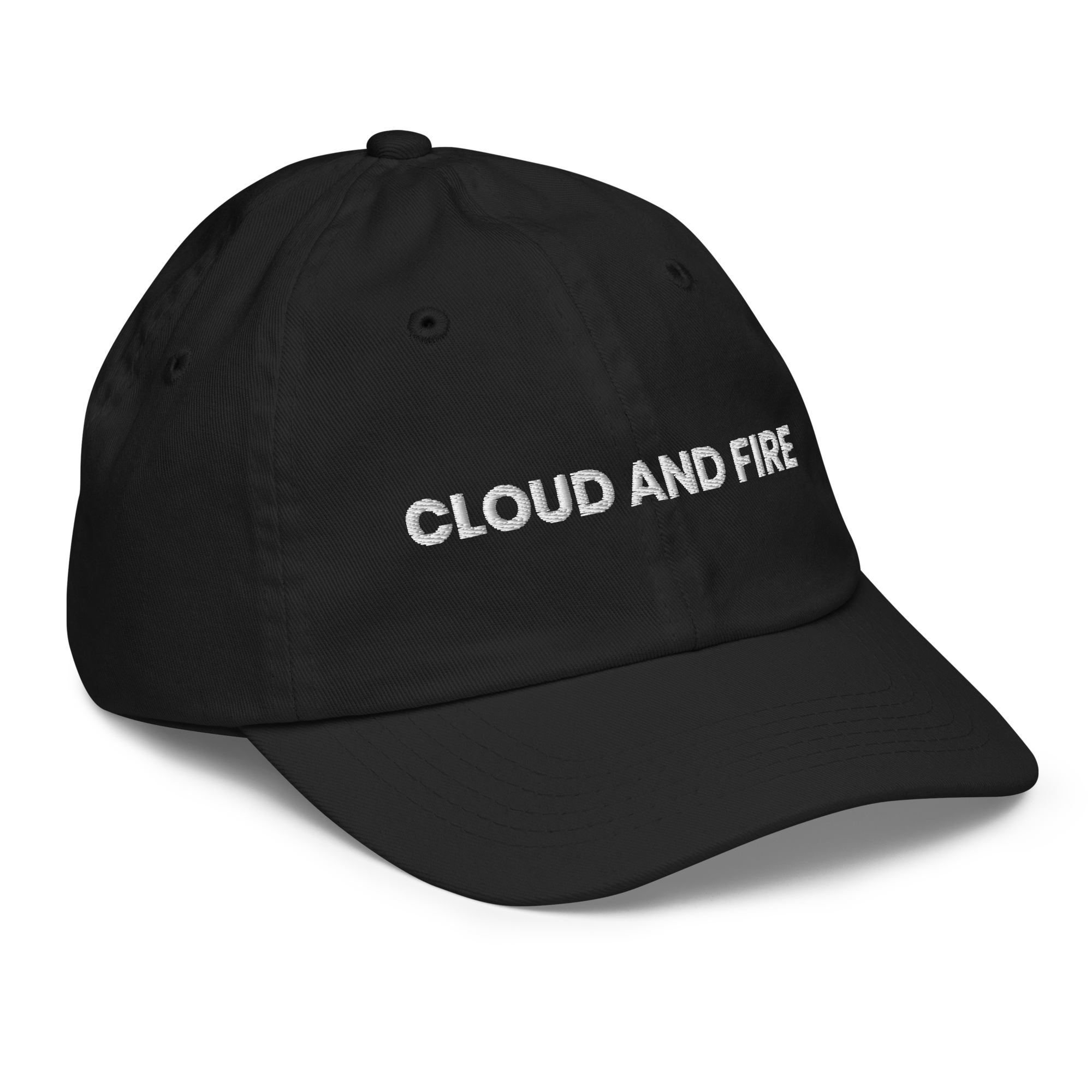 CLOUD AND FIRE Typeface Youth Baseball Cap